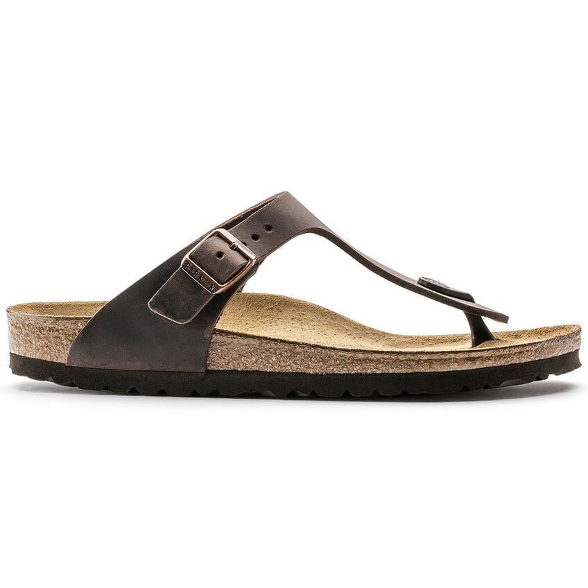 BIRKENSTOCK Womens Gizeh Habana Oiled Leather Sandal (regular width) - 0743831 HABANA Image 3