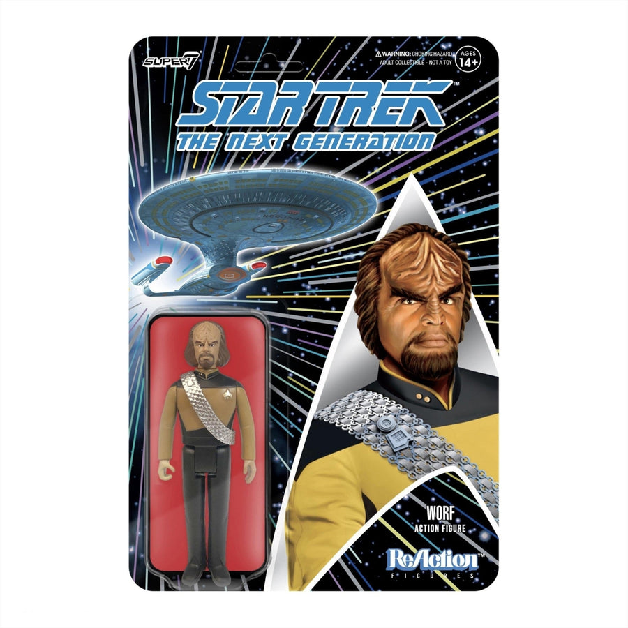 Star Trek The Next Generation Worf Klingon TNG ReAction Figure Super7 Image 1