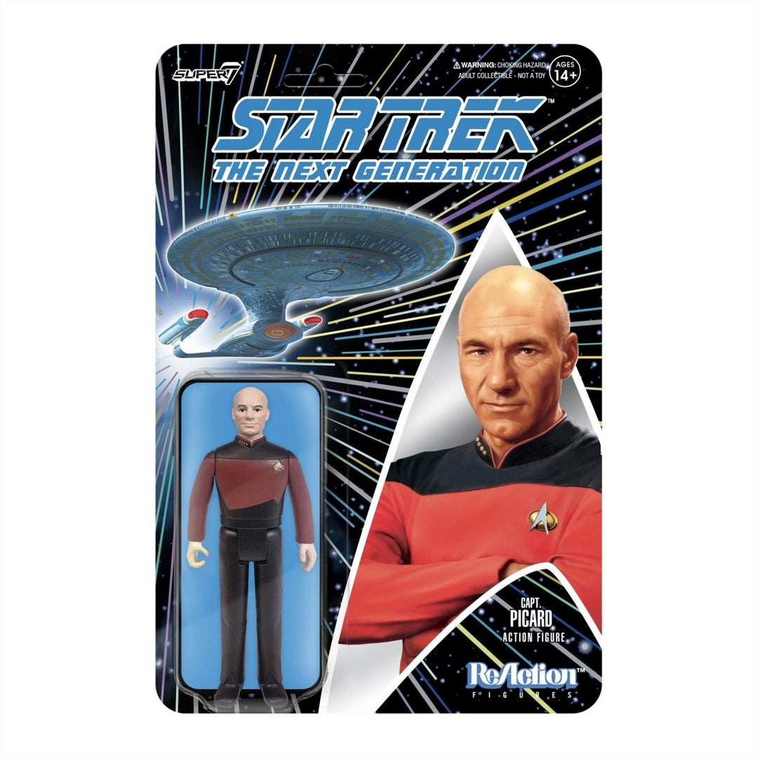 Star Trek The Next Generation Captain Picard TNG Patrick Stewart ReAction Figure Super7 Image 1