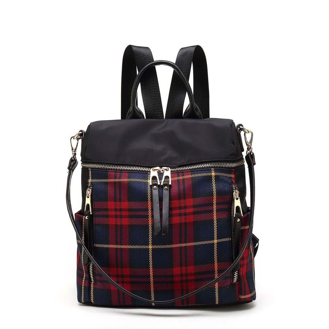 MKF Collection Nishi Plaid Backpack by Mia K. Image 6