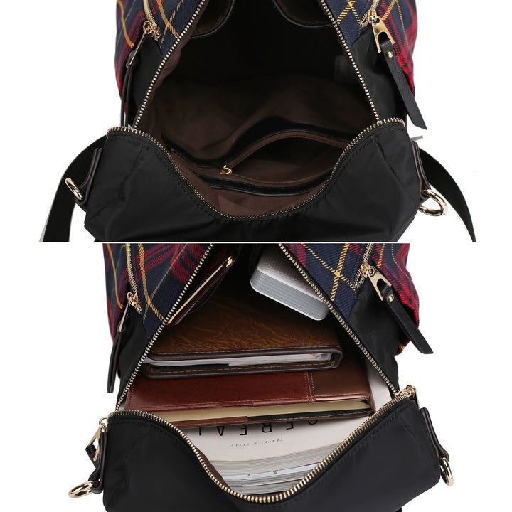 MKF Collection Nishi Plaid Backpack by Mia K. Image 9
