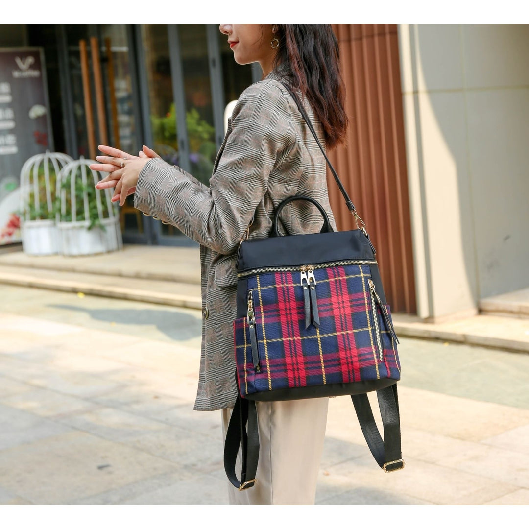 MKF Collection Nishi Plaid Backpack by Mia K. Image 2