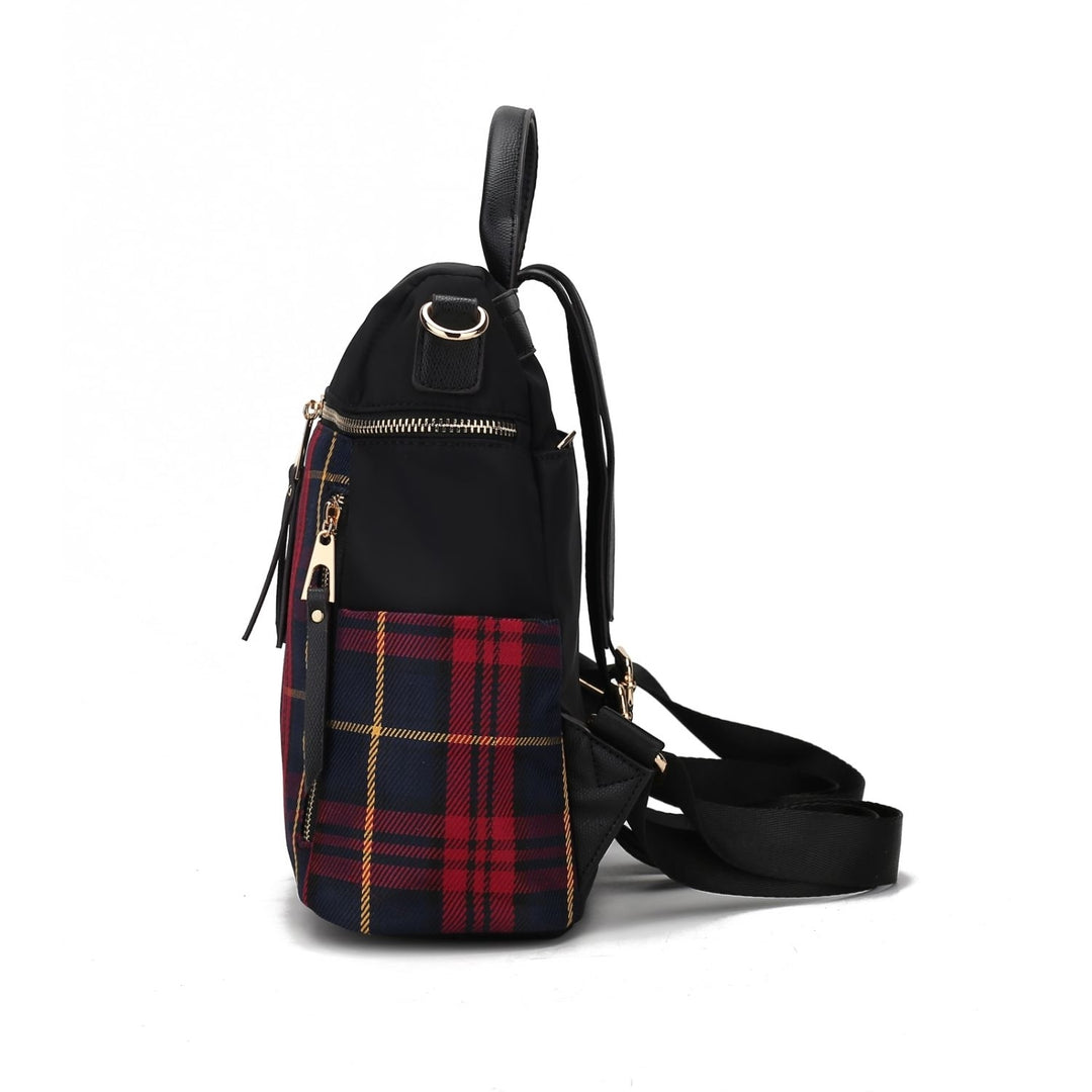 MKF Collection Nishi Plaid Backpack by Mia K. Image 8
