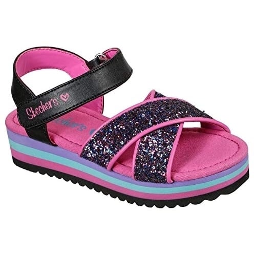 Skechers Girls Prism Steps - Rockin It Sandal Black/Multi - 302108L-BKMT BLACK/MULTI Image 4