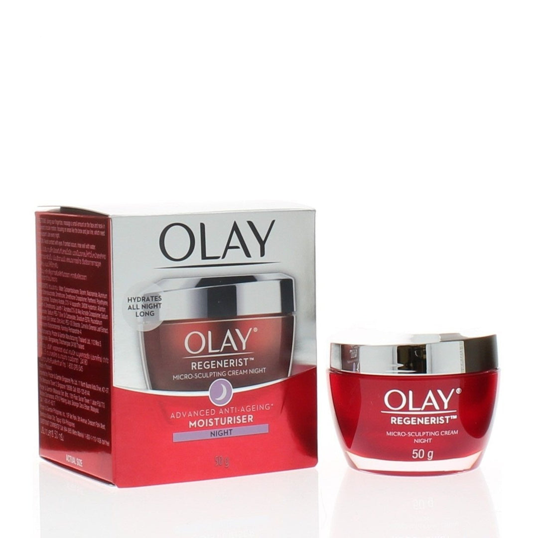 Olay Regenerist Micro-Sculpting Cream Night Advanced Anti-Ageing Moisturiser 50g/1.7oz Image 1