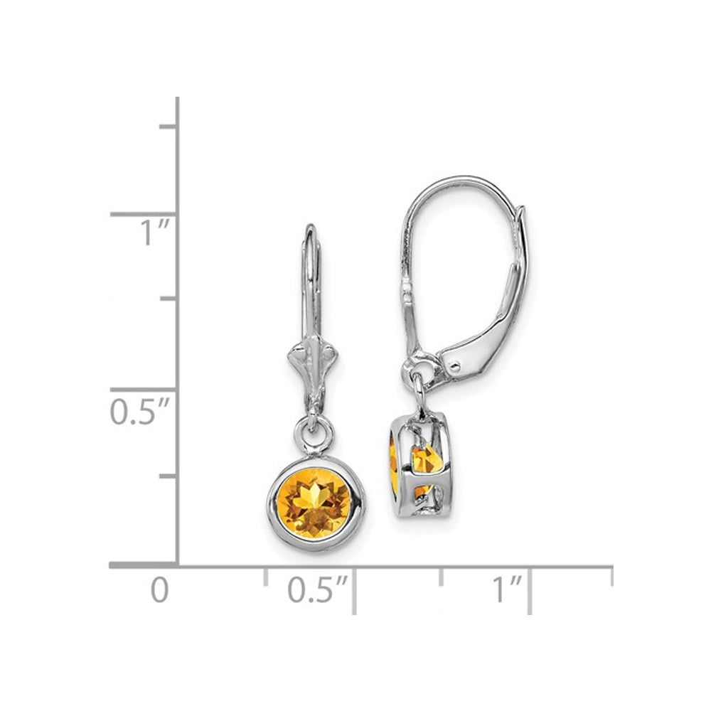 1.50 Carat (ctw) Citrine Drop Earrings in Sterling Silver Image 4