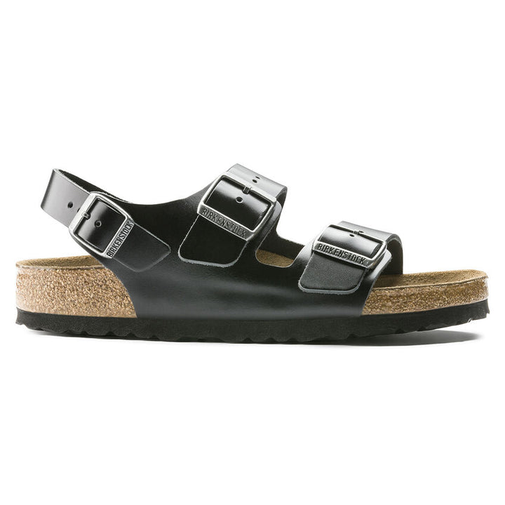 BIRKENSTOCK Milano Sandals Unisex Soft Footbed Amalfi Black Leather 36 M EU Image 3