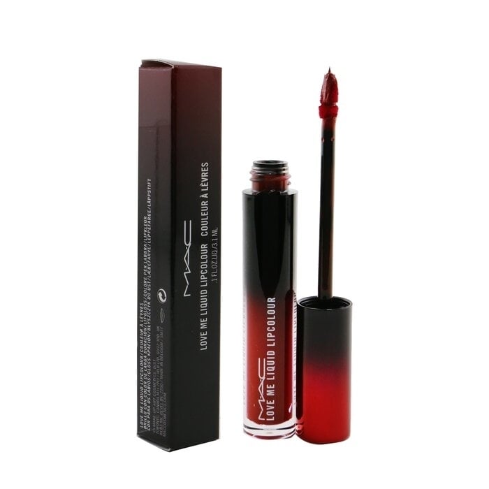 MAC - Love Me Liquid Lipcolour - 493 E For Effortless (Deep Burgundy Red)(3.1ml/0.1oz) Image 2