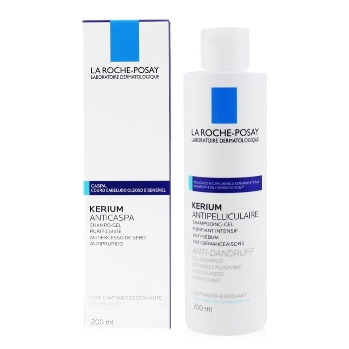 La Roche Posay - Kerium Anti-Dandruff Micro-Exfoliating LHA Gel Shampoo (For Oily Scalp)(200ml/6.7oz) Image 1