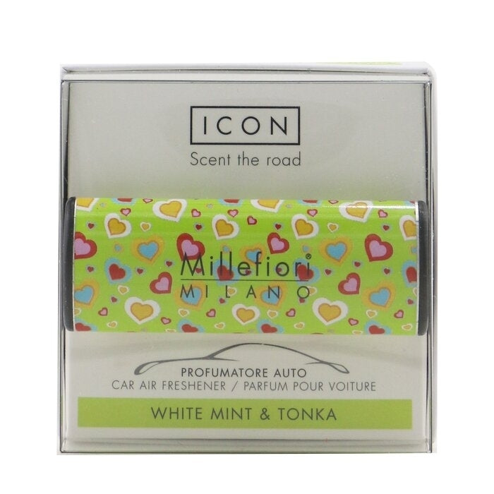 Millefiori - Icon Cuori and Fiori Car Air Freshener - White Mint and Tonka(1pc) Image 2