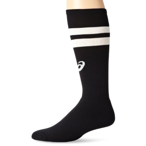 ASICS Womens Old School Striped Knee High Socks Black/White - ZK1103-9001 BLACK/WHITE Image 1