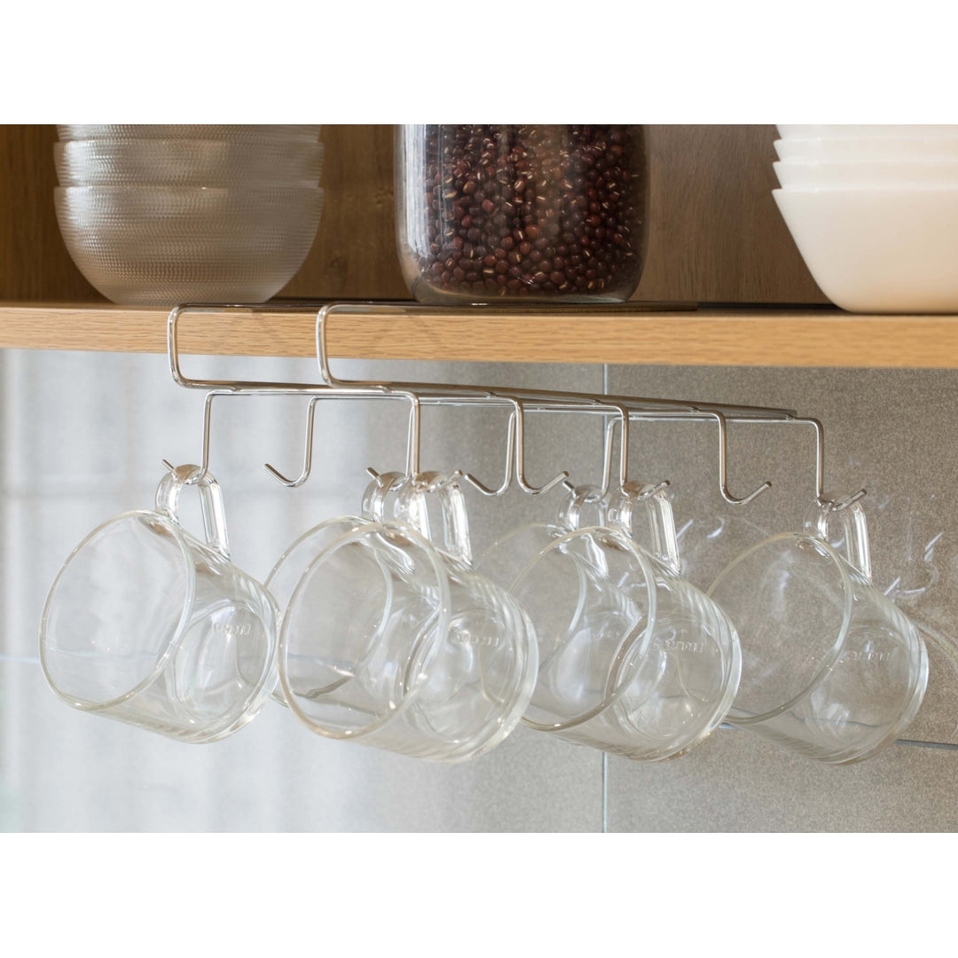 Cup Rack Under Shelf, Kitchen Utensil Drying hooks Image 2