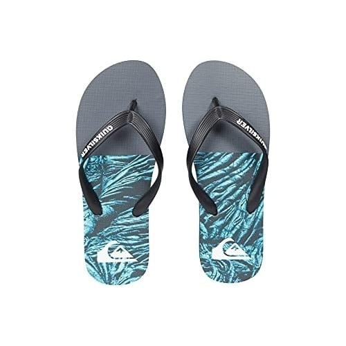 Quiksilver Mens Molokai Flip Flops Black Blue Grey AQYL101234 Sandals Image 2