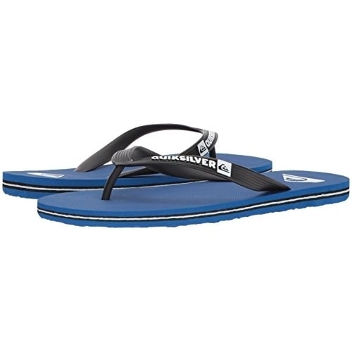 Quiksilver Mens Molokai Flip Flop Sandals Black/Blue/Black - AQYL100601-XKBK  BLACK/BLUE/BLACK Image 4