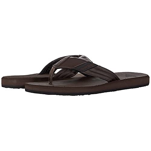 Quiksilver Mens Carver Tropics Flip Flop Sandals Brown/Brown/Black - AQYL101101-XCCK BROWN/BROWN/BLACK Image 1