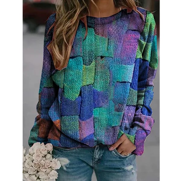 Hot Fashion Shift Long Sleeve Printing Sweatshirt Image 1