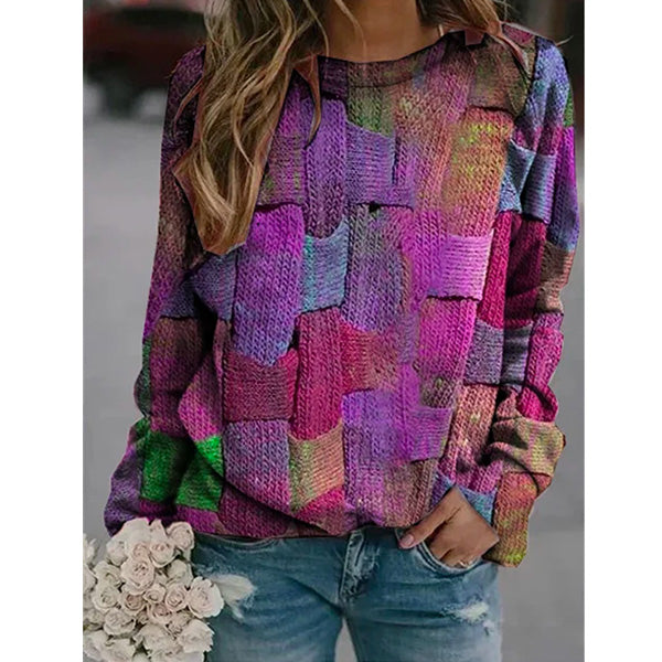 Hot Fashion Shift Long Sleeve Printing Sweatshirt Image 2