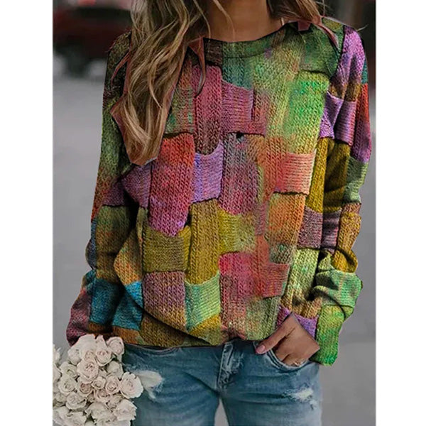 Hot Fashion Shift Long Sleeve Printing Sweatshirt Image 3