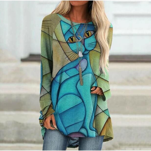 Deep Khaki Casual Long Sleeve Printed Shirts and Tops Image 1