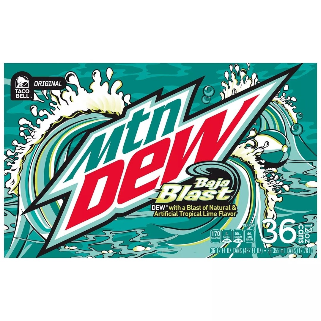 Mountain Dew Baja Blast 12 Fluid Ounce (Pack of 36) Image 3