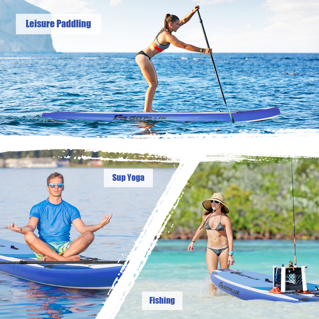 11 Inflatable Stand Up Paddle Board SUP W/Carrying Bag Aluminum Paddle Navy Image 8