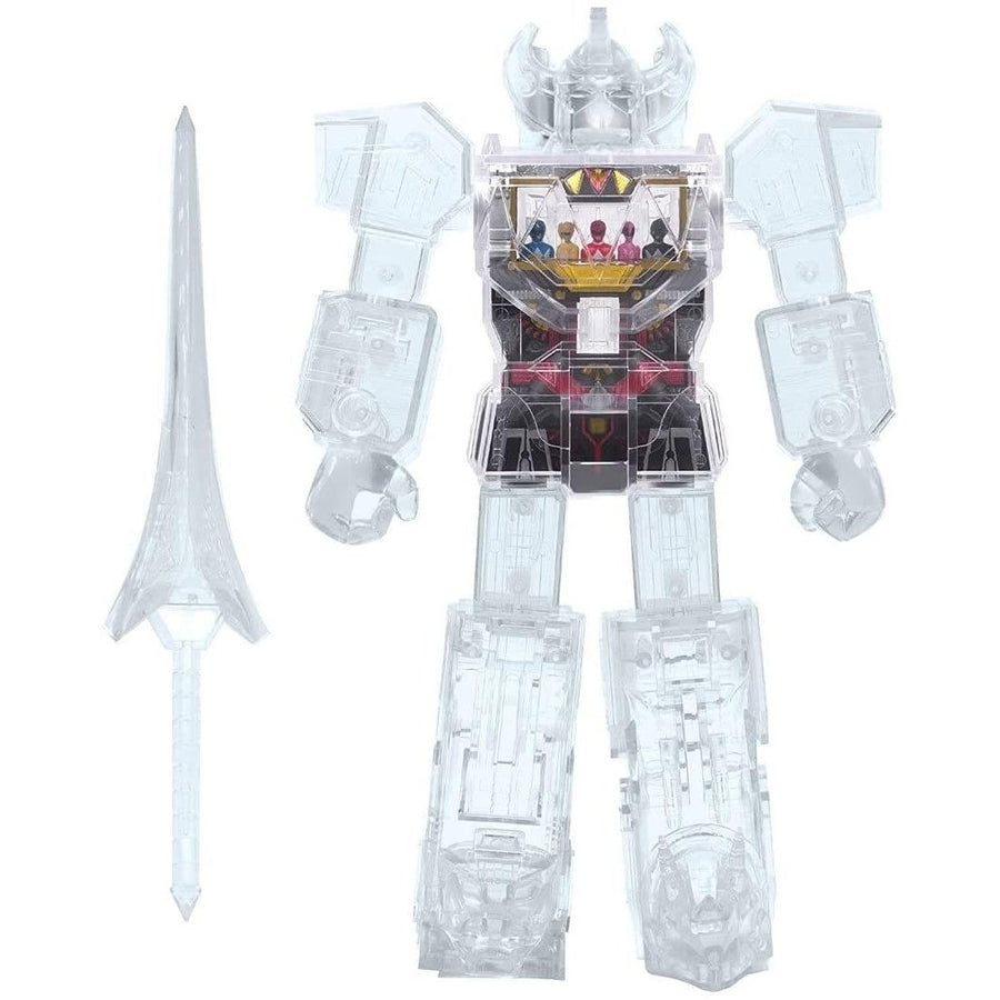 Super7 Power Rangers Clear Megazord Figure 11in Super Cyborg Mighty Morphin Image 1