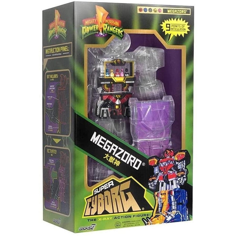 Power Rangers Super Cyborg Clear Megazord Mighty Morphin X-Ray MMPR Figure Super7 Image 2