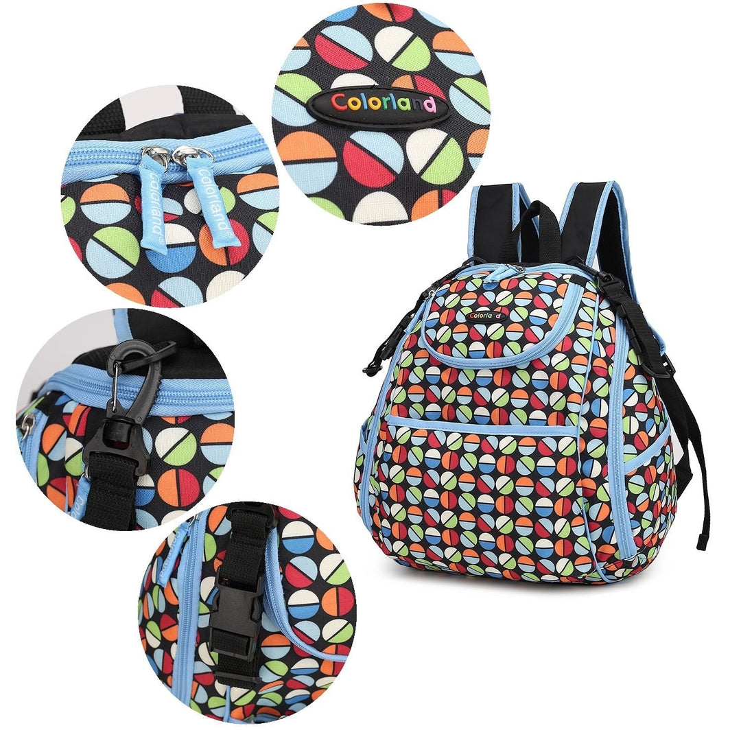 MKF Collection Colorland Multi-Functional Shoulder Bag Large Backpack with Multi-Pockets by Mia K. Image 9