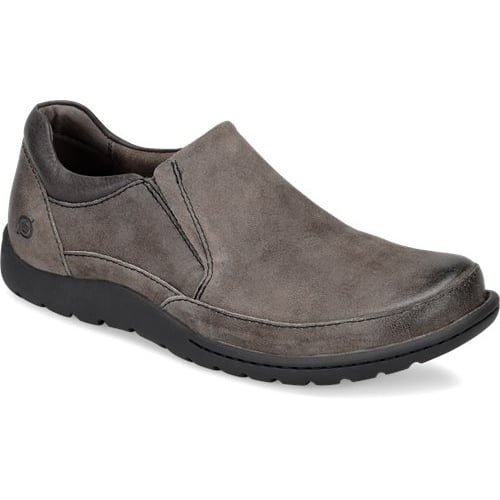 Born Mens Nigel Slip On Grey Combo Suede - H48222 GREY/GREY COMBO Image 1