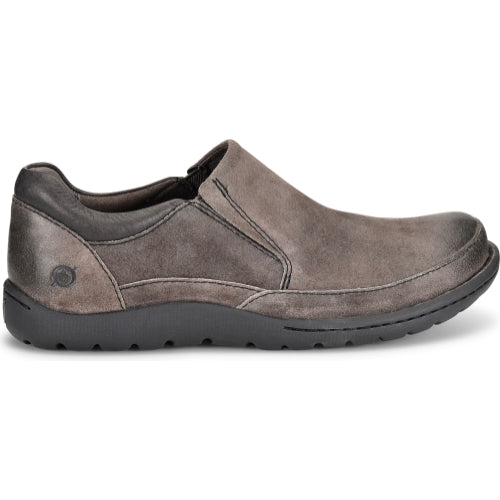 Born Mens Nigel Slip On Grey Combo Suede - H48222 GREY/GREY COMBO Image 3