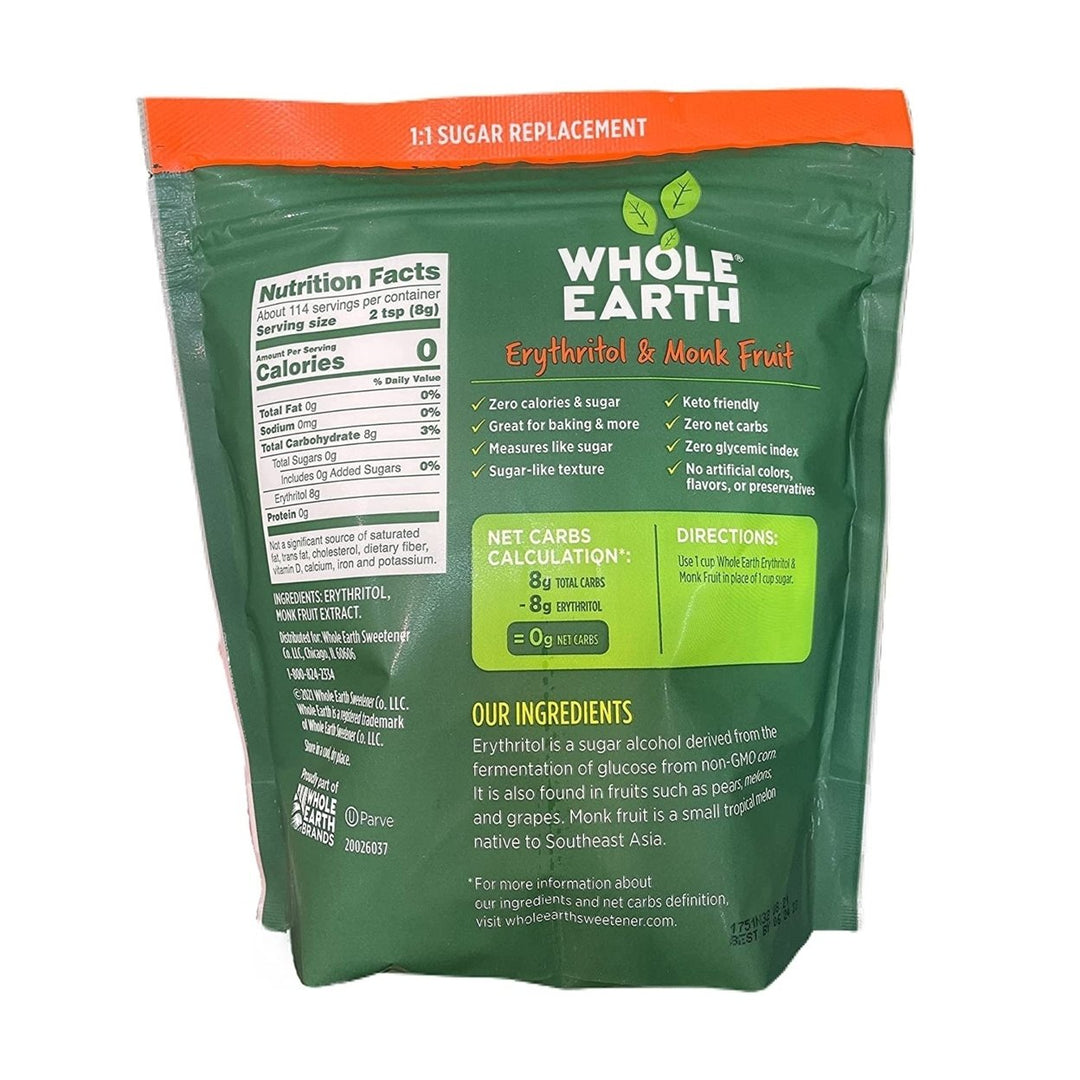 Whole Earth Plant-Based Sugar Alternative Erythritol and Monk Fruit 32 Ounce Image 2