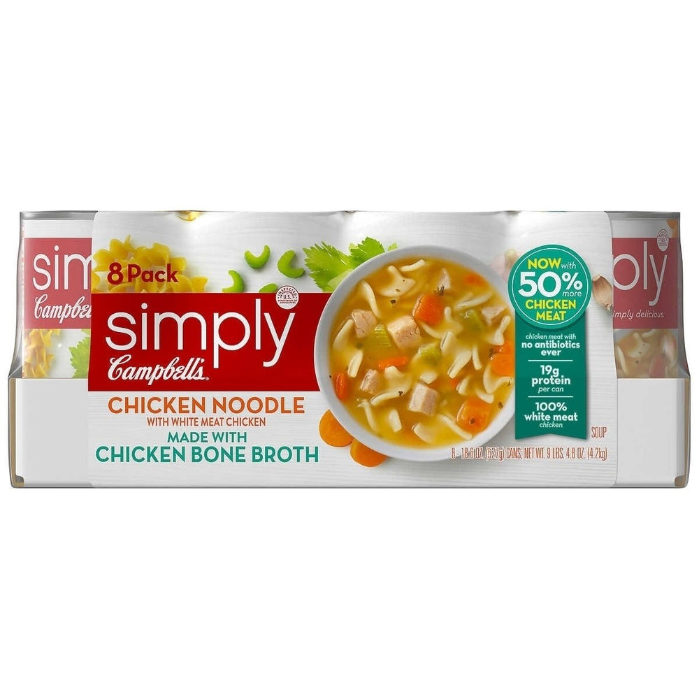 Campbells Simply Chicken Noodle Soup 18.6 Ounce (Pack of 8) Image 2