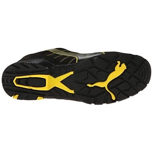 PUMA Safety Mens Amsterdam Low Aluminum Toe ESD Work Shoe Black Yellow 642715 Image 3