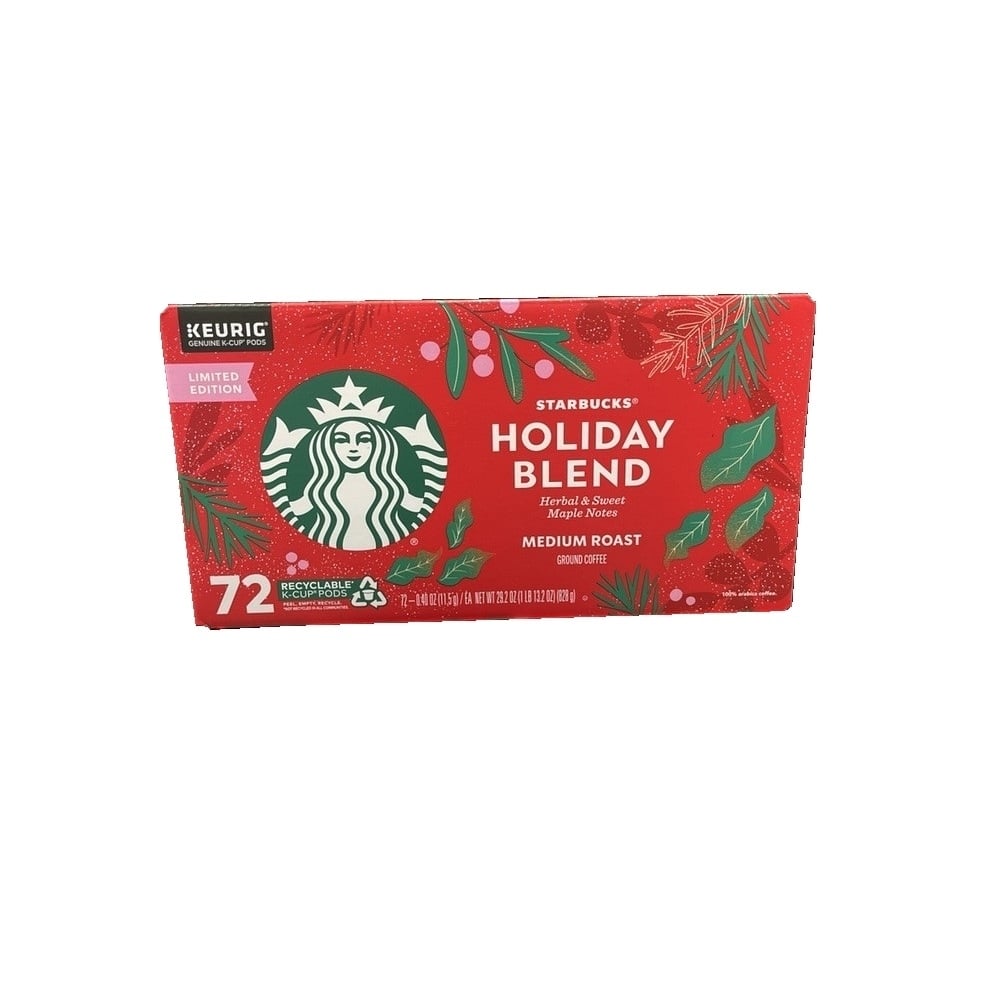 Starbucks Medium Roast Holiday Blend Ground Coffee K-Cups 72 Count Image 1