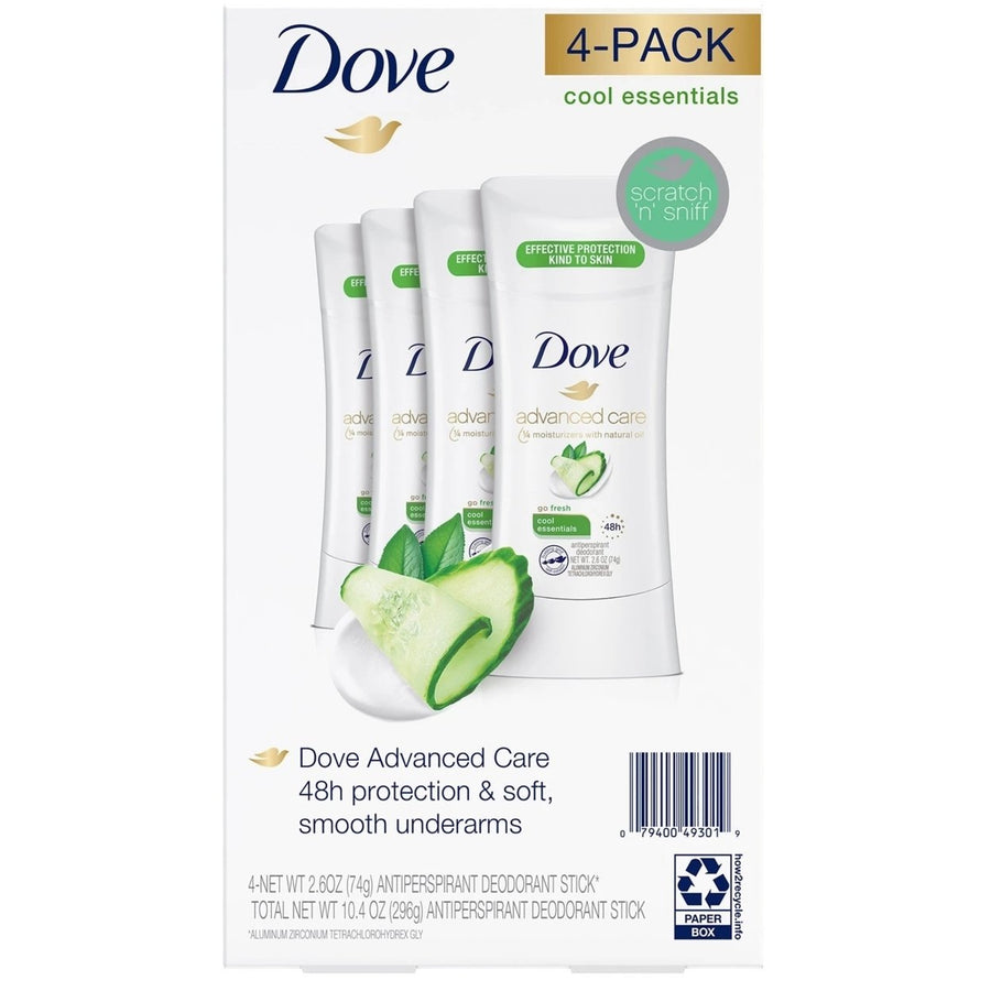 Dove Antiperspirant Deodorant Cool Essentials 2.6 Ounce (Pack of 4) Image 1