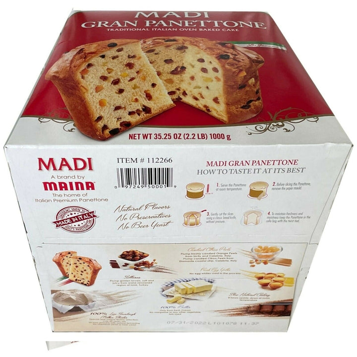 Gran Panettone Original Madi Traditional Italian Over Baked Cake 35.25 Ounce Image 3