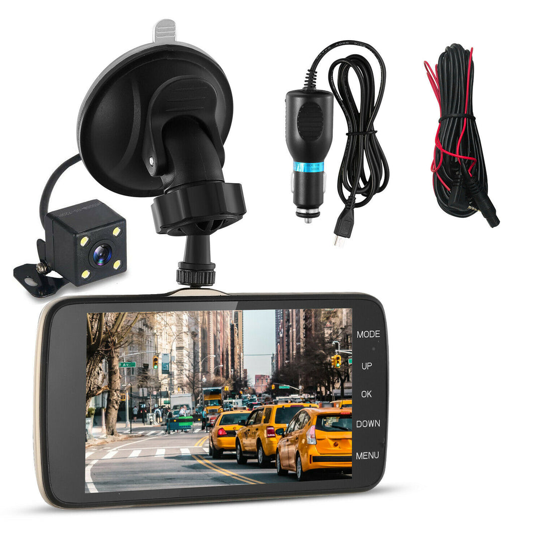 Dual Lens Car DVR Dash Cam Video Recorder G-Sensor 1080P Front and Rear Camera Image 3