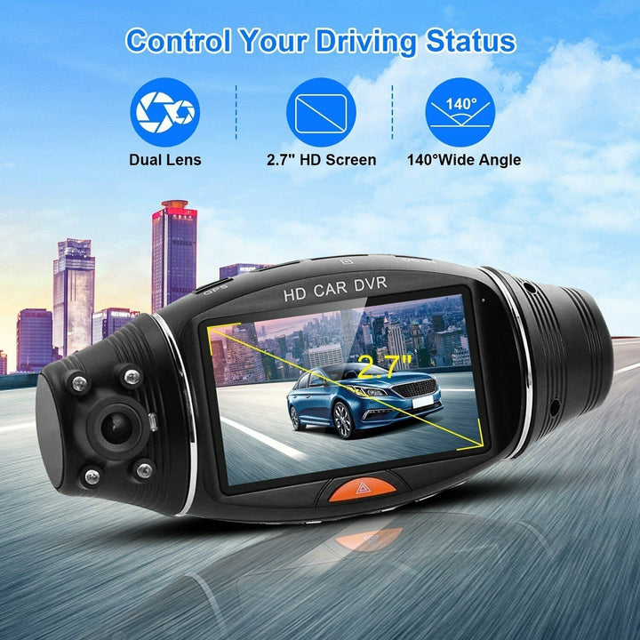 FHD 1080P Dual Lens Car DVR Dash Cam Camera Video Recorder G-Sensor Night Vision Image 3