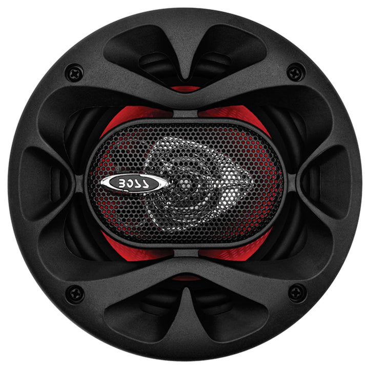 Boss 4 Inch 200W 2-Way Car Audio Coaxial Speakers Set of 8 Red Poly Cone Image 2