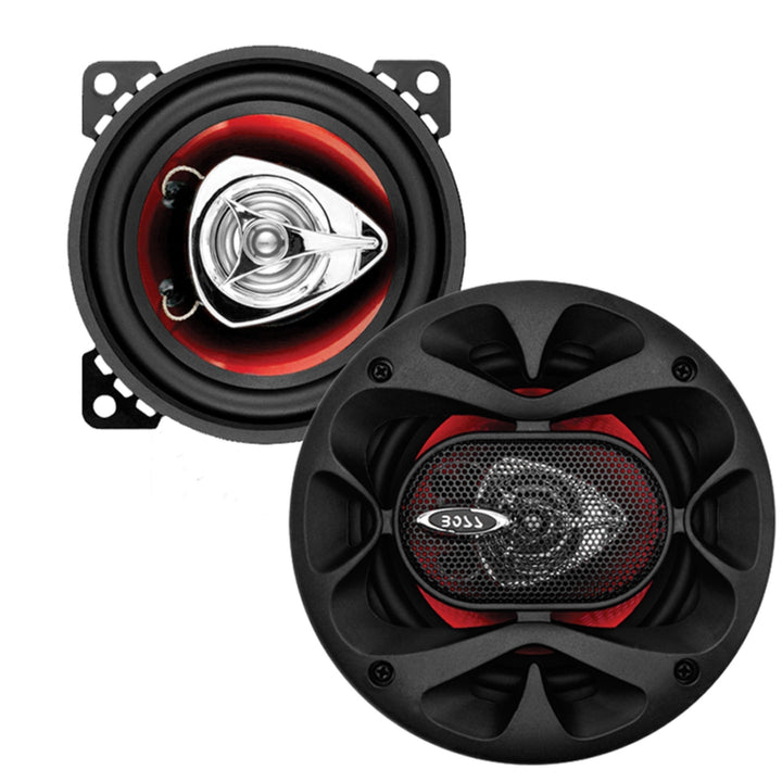 Boss 4 Inch 200W 2-Way Car Audio Coaxial Speakers Set of 8 Red Poly Cone Image 3