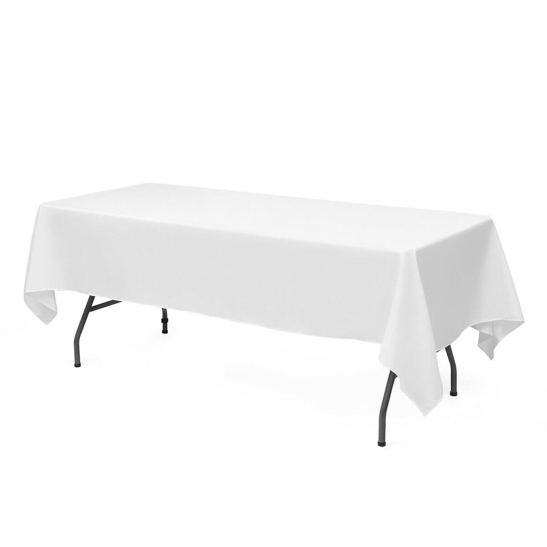 10 PCS 60" x 102" Rectangle Polyester Tablecloth Wedding Party Image 7
