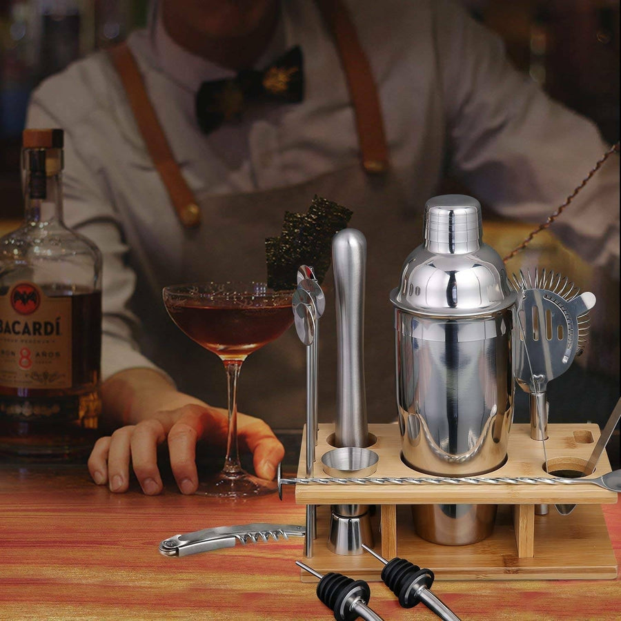 14 Pcs Cocktail Shaker Set Mixology Bartender Kit Stainless Steel Home Bar Tool Image 1