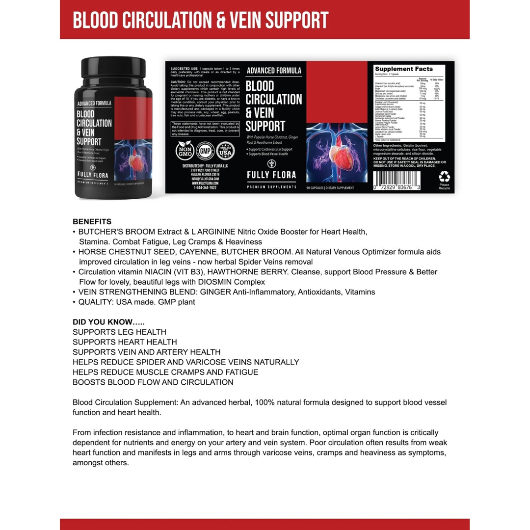 Blood Circulation Support (90 capsules) Image 4