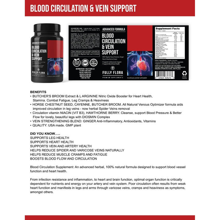 Blood Circulation Support (90 capsules) Image 4