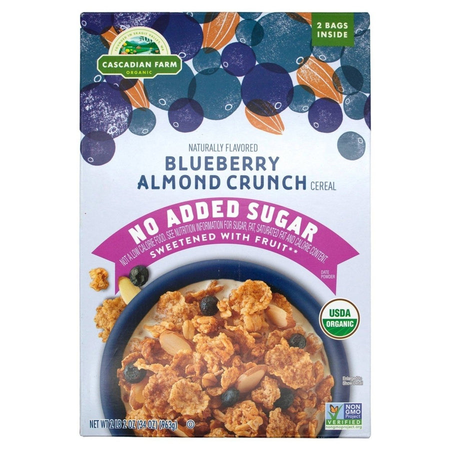 Cascadian Farm Organic Blueberry Almond Crunch Cereal 17 Ounce (Pack of 2) Image 1