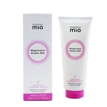 Mama Mio Megamama Shower Milk - Omega Rich Nourishing Cleanser 200ml/6.7oz Image 2