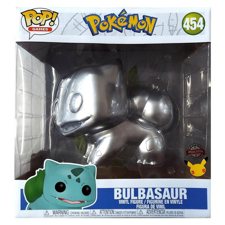 Funko Pokemon Bulbusaur Jumbo Metallic Silver 25th Anniversary 10" 454 Figure Image 2