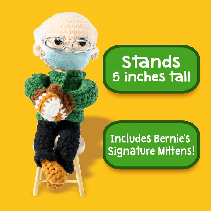 Senator Bernie Sanders Mittens Inauguration Doll Ornament Crochet Democrat Socialist Mighty Mojo Image 3