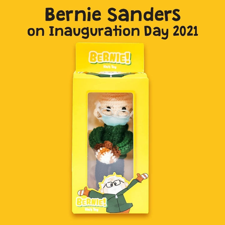 Senator Bernie Sanders Mittens Inauguration Doll Ornament Crochet Democrat Socialist Mighty Mojo Image 4