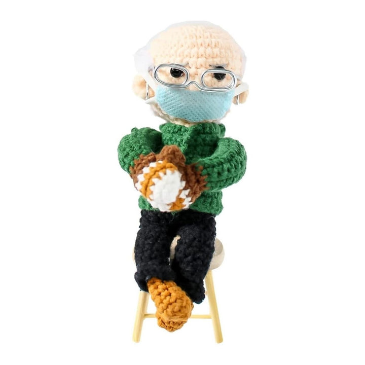 Senator Bernie Sanders Mittens Inauguration Doll Ornament Crochet Democrat Socialist Mighty Mojo Image 8